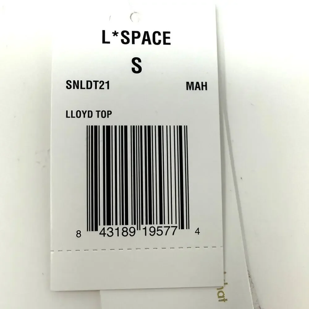 L*SPACE Lloyd Ruched Strap Bikini Top In Shimmer Orange Size Small New